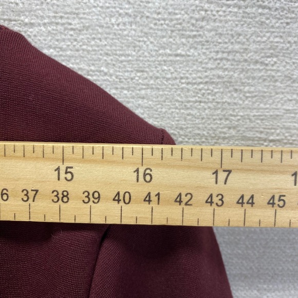 Talbots Petites Burgundy 3/4 Sleeve Henley Top XLp Button Neck Stretch - Picture 4 of 9
